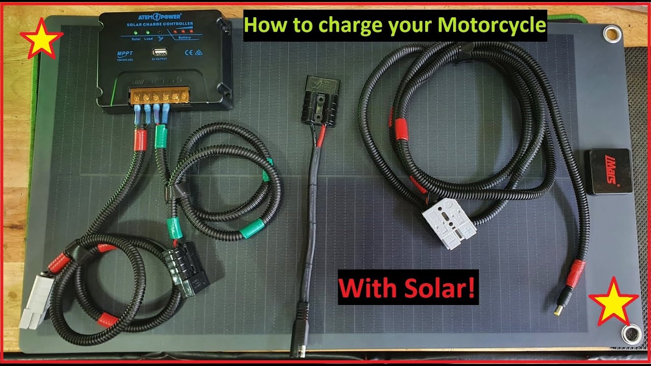 How to charge your motorcycle battery with solar!