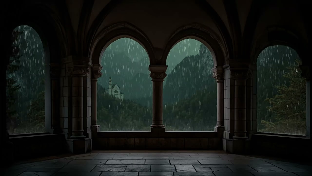 Relaxing Sleep Music & Rain Sounds in Warm Bedroom - Soft Piano for Stress Relief, Insomnia, Healing
