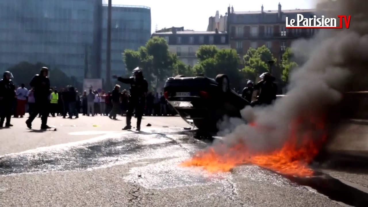 Grève des taxis à Paris : violents accrochages Porte Maillot