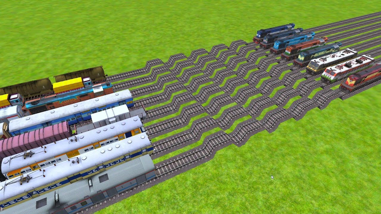 TRAINS CROSSING FROM ZIG ZAG RAILROAD TRACKS RISKY RAILROAD TRACKS || @Trains_Crossing595 