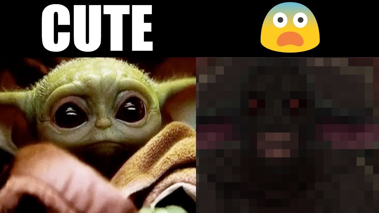 Cute to scary art Baby Yoda #cute2scary #babyyoda #themandalorian