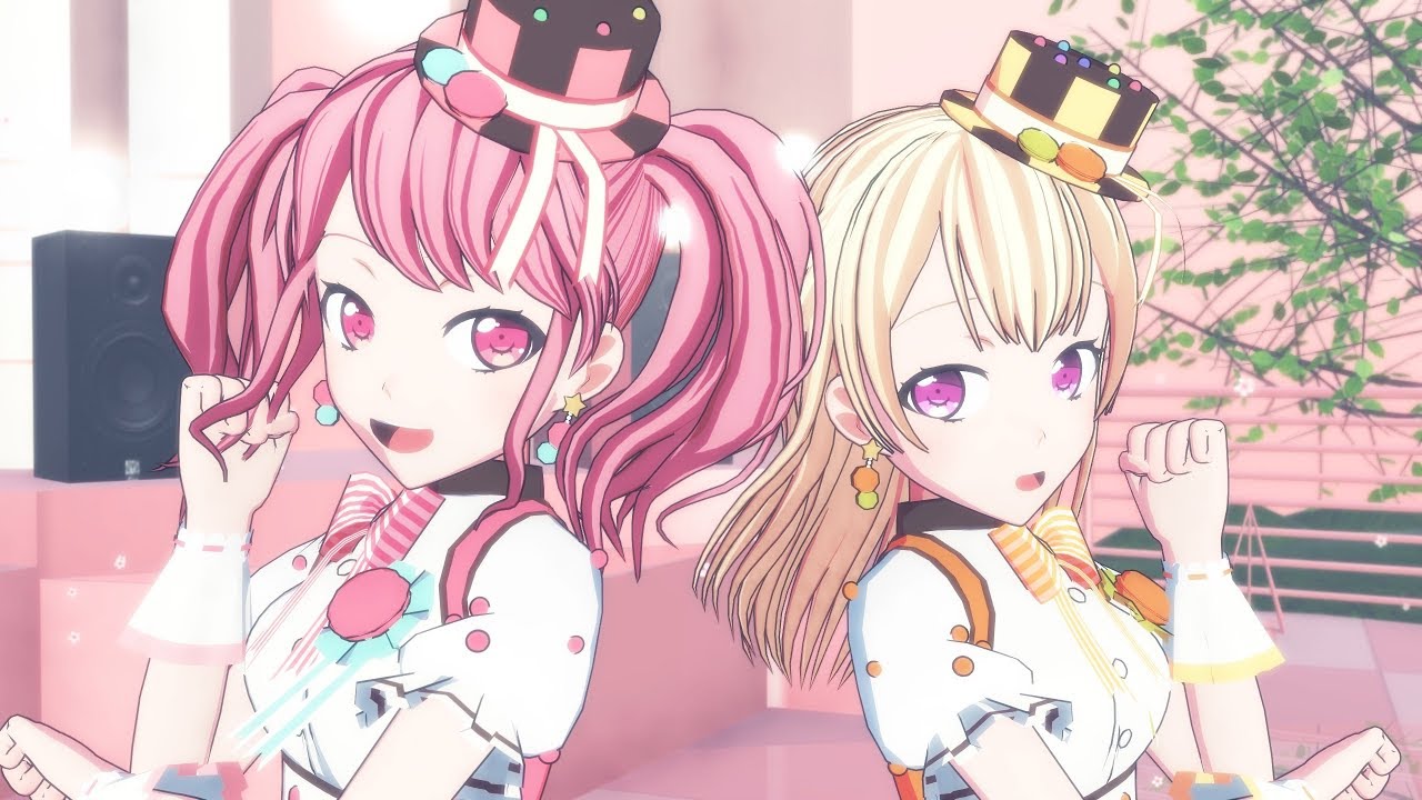 【MMDバンドリ】『ハッピーシンセサイザ（Vo.前島亜美＆上坂すみれ）/Happy Synthesizer』by 丸山彩＆白鷺千聖【パスパレ/1440p】