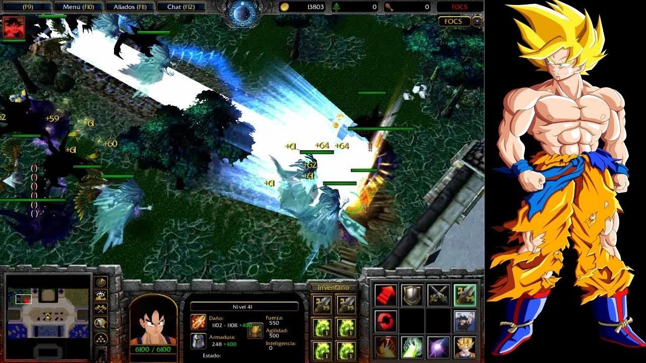 Goku en Warcraft 3! / Fight Character's | HSSJ