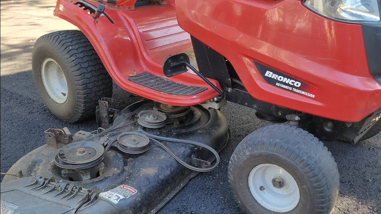 Как снять деку газонокосилки Troy Bilt Bronco 42 дюйма (простая инструкция)