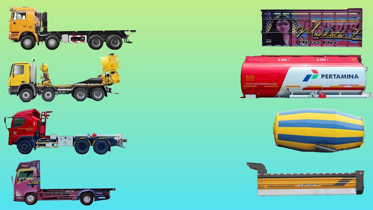 MENTEBAK GAMBAR TRUK OLENG TRUK TANGKI TRUK MOLEN TRUK PASIR CORRECTLY GUESS THE DUMP TRUCK VEHICLES