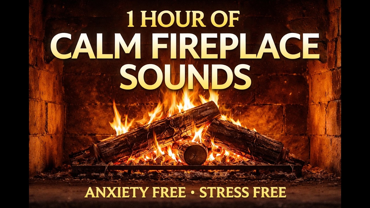 1 hour of Fireplace Calm: Burning Logs, Crackling Sounds, and the Serenity of Pure Relaxation