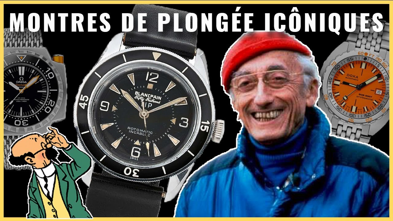 MONTRES DE PLONGÉE ICÔNIQUES : (Cousteau, Piccard ...) 🦈
