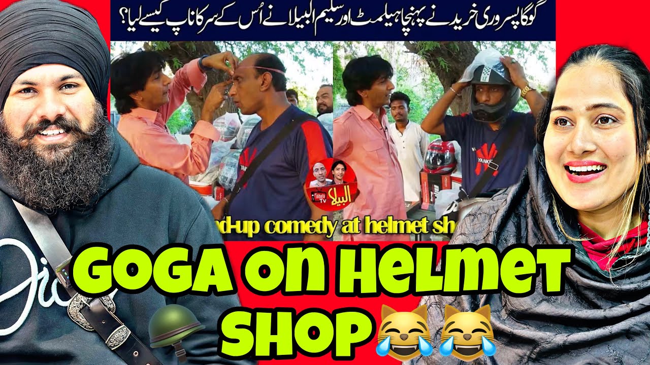 Stands Up Comedy At Helmet Shop Goga Pasroori And Saleem Alb Ela Funny Video | Punjabi Real Reaction