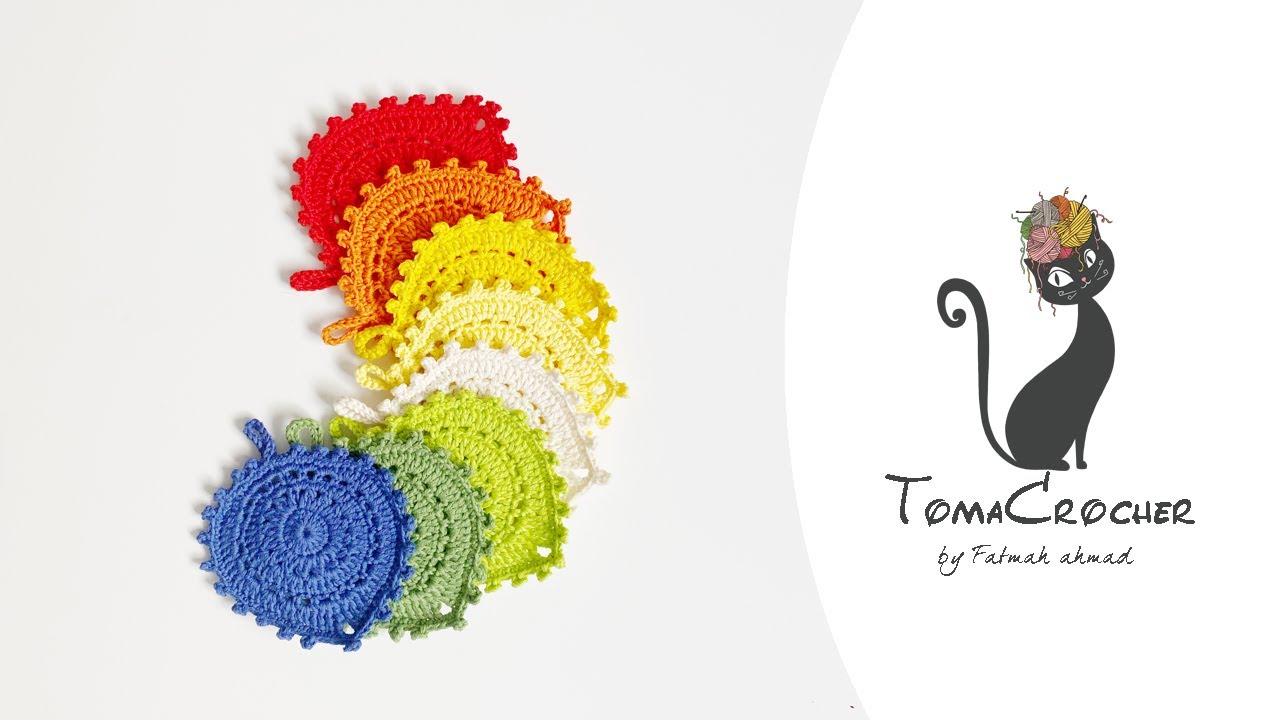 كروشية ورقة شجر .. How to crochet leaf coaster 🍂