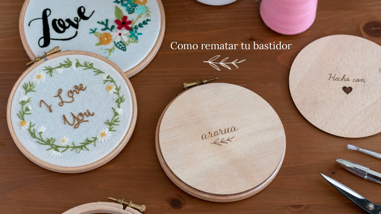 Como forrar o rematar tu bastidor decorativo / How to finish your hoop