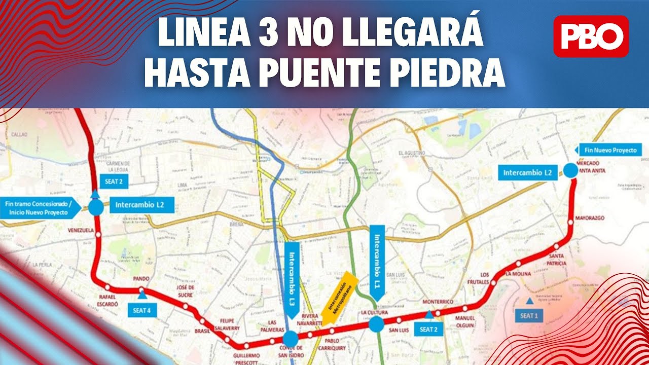 La Línea 3 del Metro no llegará hasta Puente Piedra y alcaldes reclaman #PBO #noticias