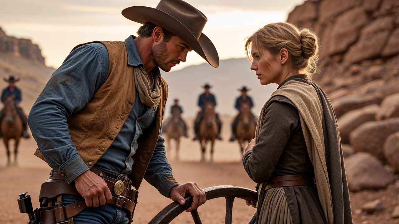 Her Wagon Broke With Outlaws On Her Trail Close, The Cowboy Fixed It While Holding All Them Off
