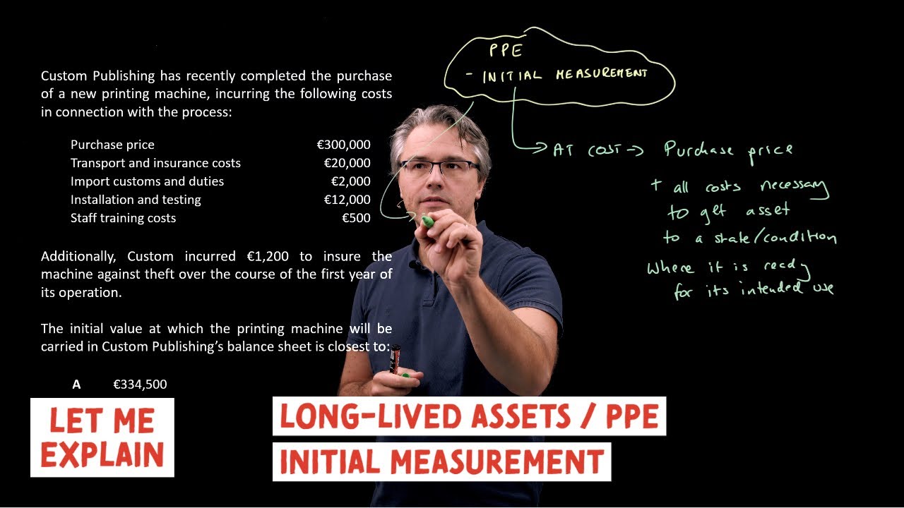 Long-lived assets/PPE - initial measurement (for the @CFA Level 1 exam)