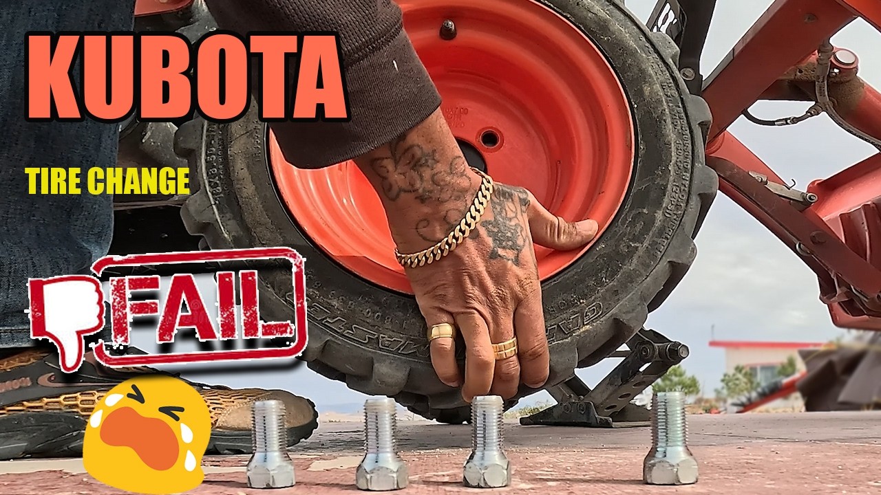 Неисправная шина Kubota