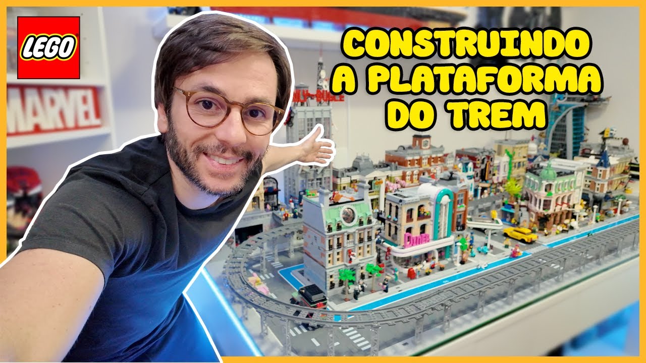 Construindo um MOC para elevar a estação de Trem da Cidade de LEGO.