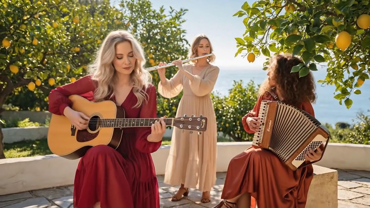 Whispers of the Golden Coast | Cinematic Flamenco Guitar, Sax, Accordion & Flute