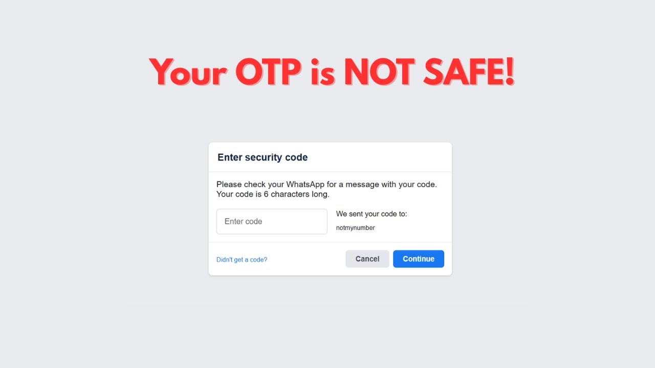Посмотрите, как я мгновенно угадываю OTP