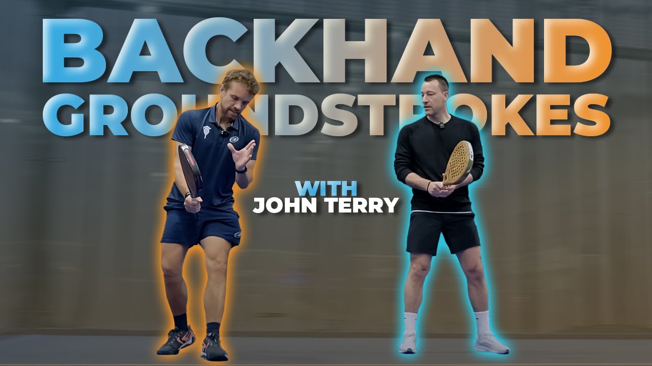 Padel Training Vlog: Backhand GROUNDSTROKES with JOHN TERRY | ThePadelSchool.com