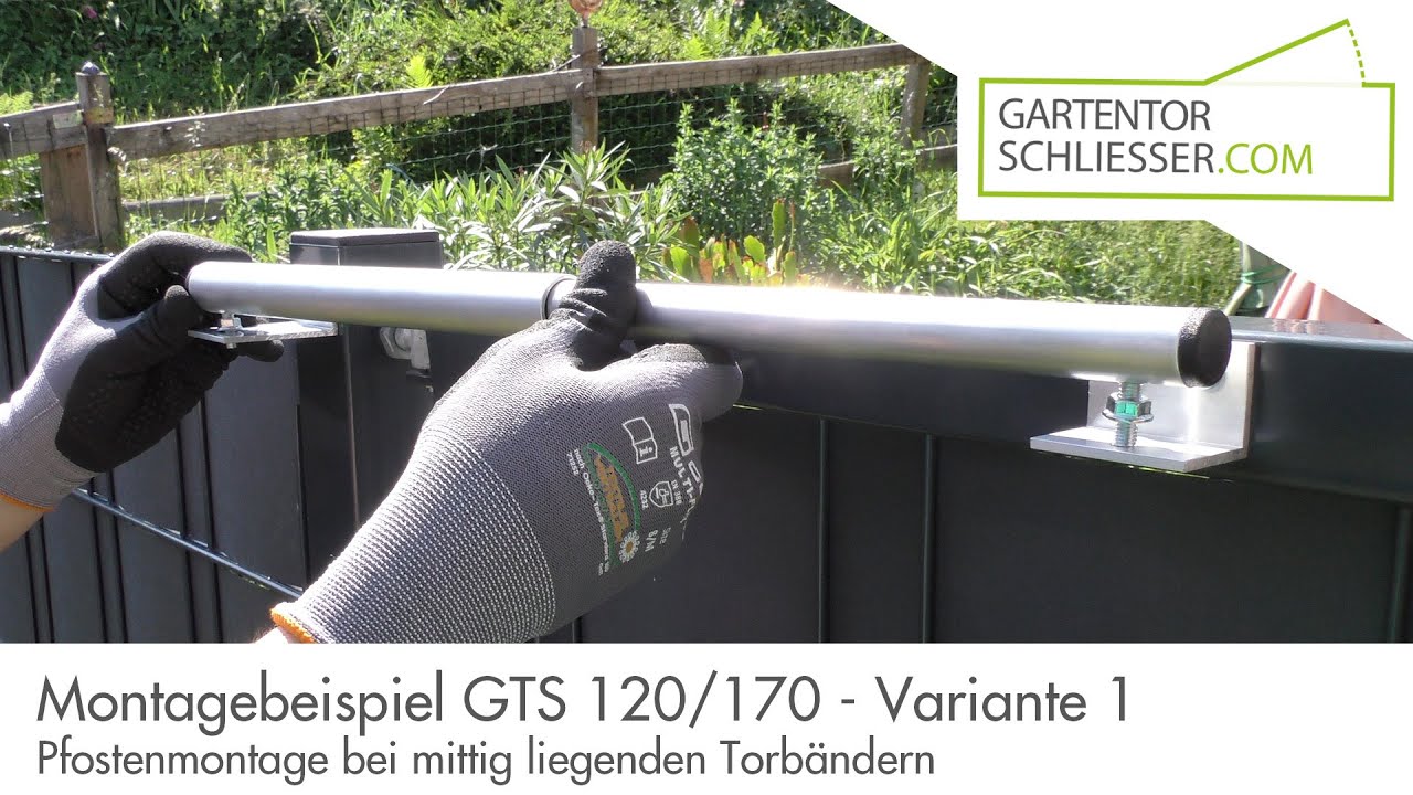 GTS 120/170 Montagebeispiel: Variante 1 bei mittig liegenden Torbändern