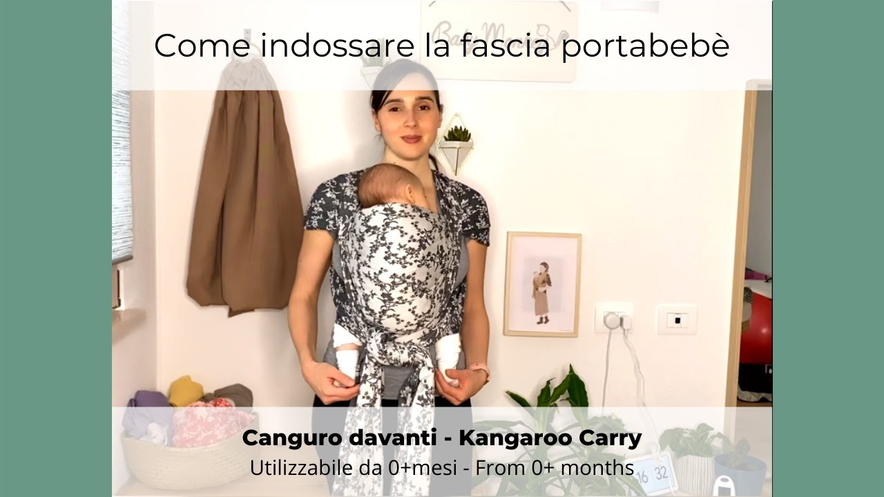 Come indossare la fascia porta beb&egrave; - Canguro davanti ( KC ) - Posizione neonato