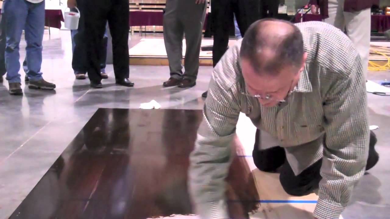 Applying Rust-Oleum's Nano Shield Stain on wood flooring w/ different pre-treatments