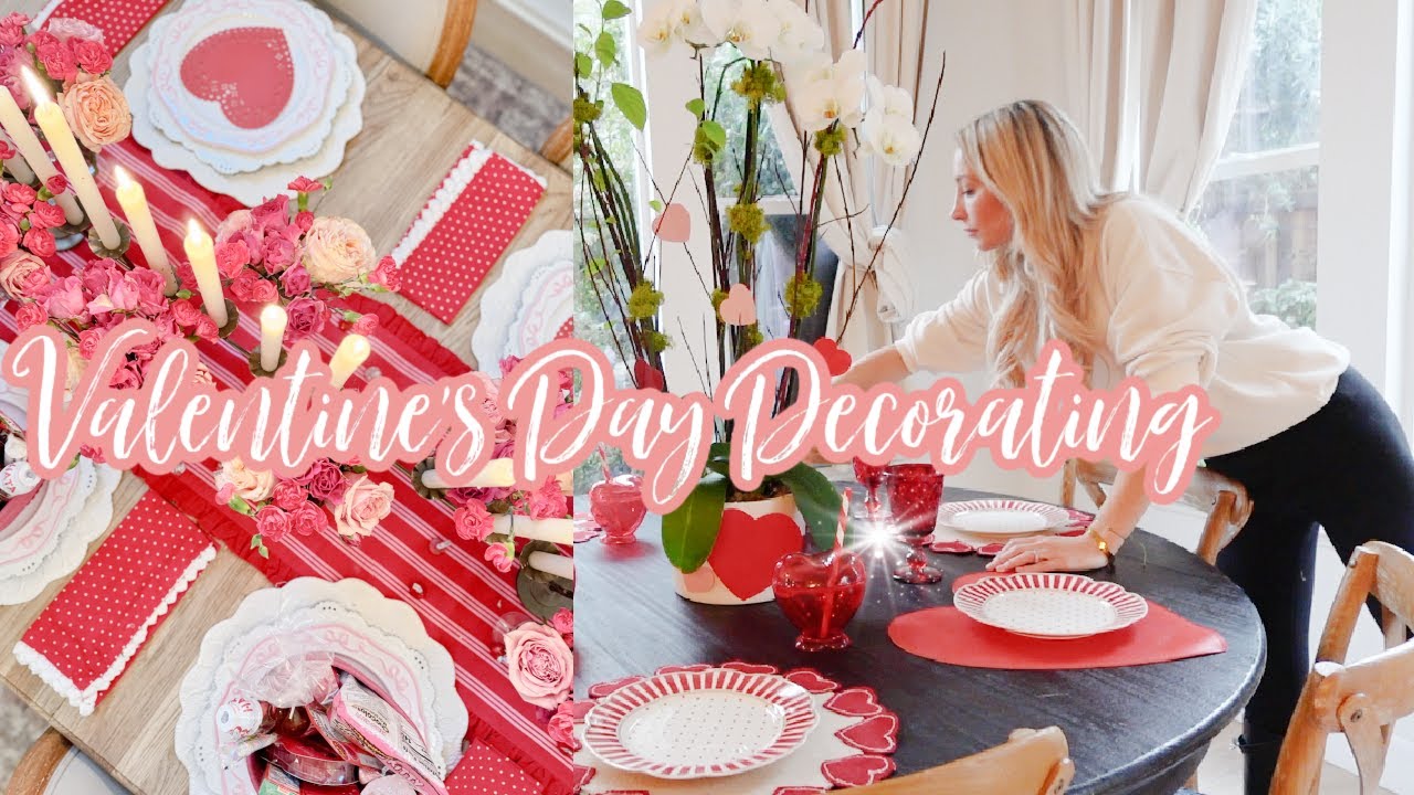 Valentine's Day Decorating // New February Tablescape! // Floral Arrangements