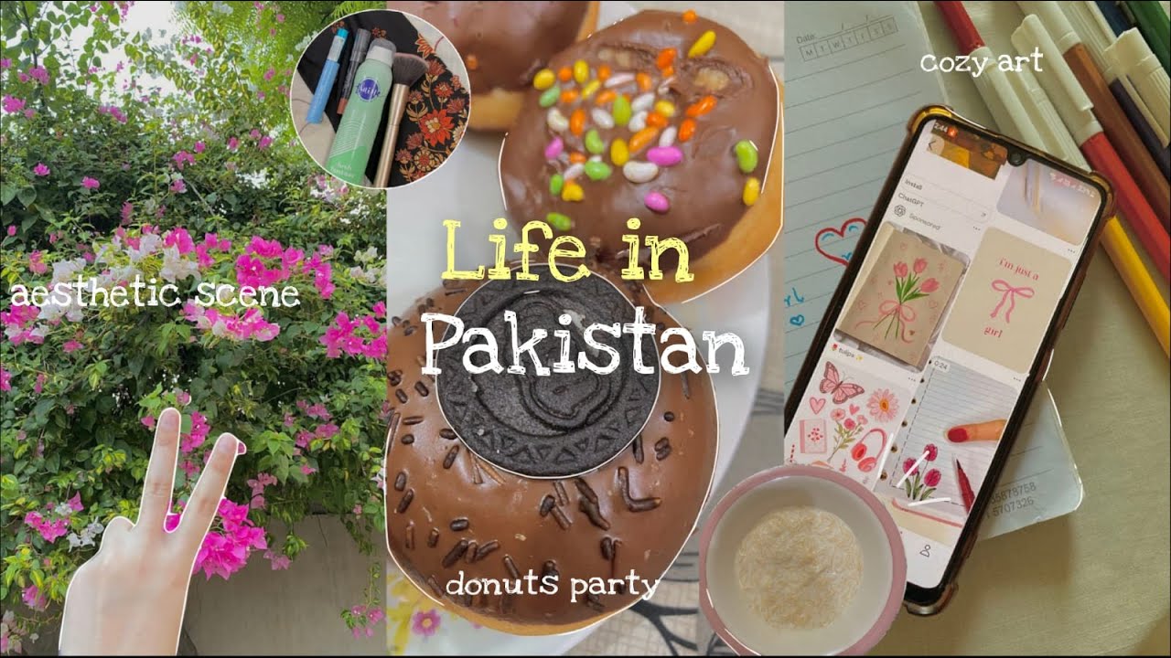 Spend a Cozy Day with me in Pakistan 🎀 Donuts, Aesthetic Drawing and Tea Moments Calm Vlog☕🍩
