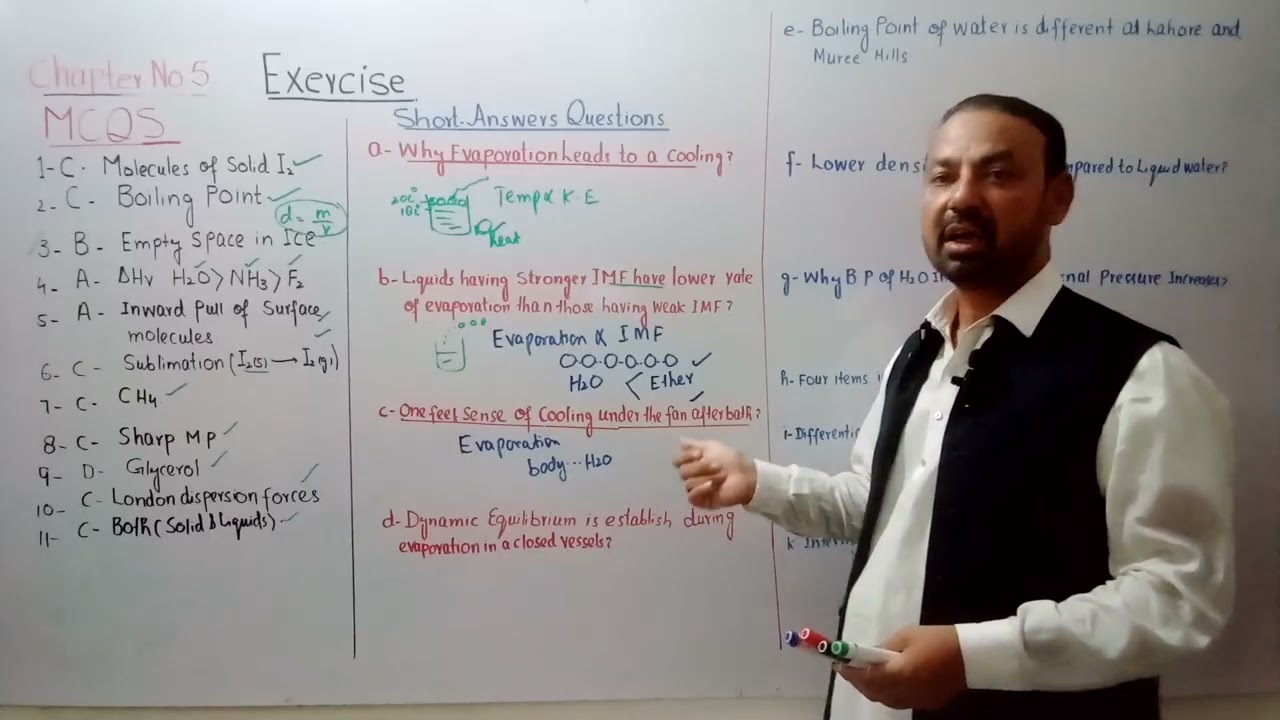 Exercise|MCQS|Short Questions|Chapter No.5|Chemistry 11th Class |New Book 2025.
