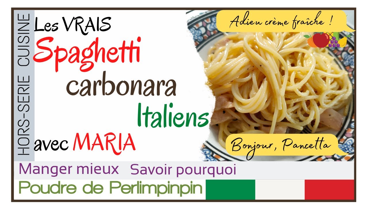 🇮🇹 Les vrais SPAGHETTI CARBONARA italiens avec Maria 🍴