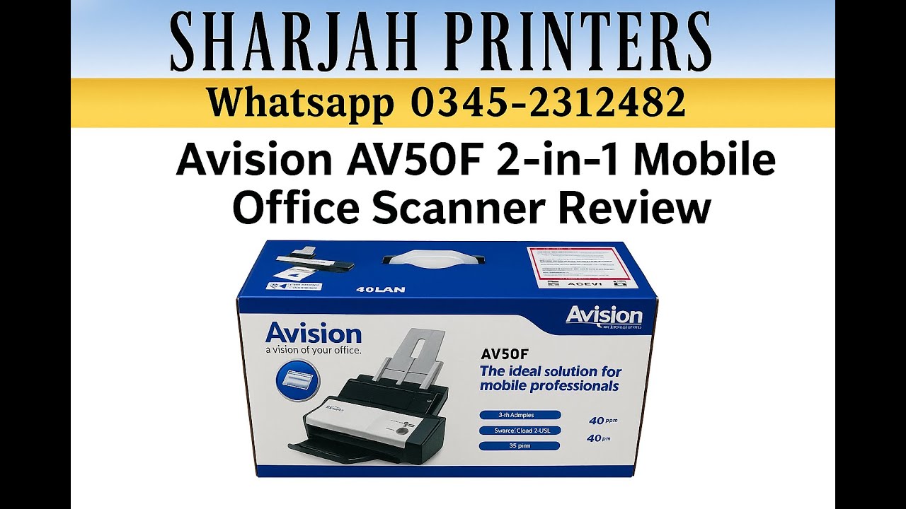Avision AV50F 2-in-1 Mobile Office Scanner Review – High-Speed, Double-Sided Sheet Belt Scanner