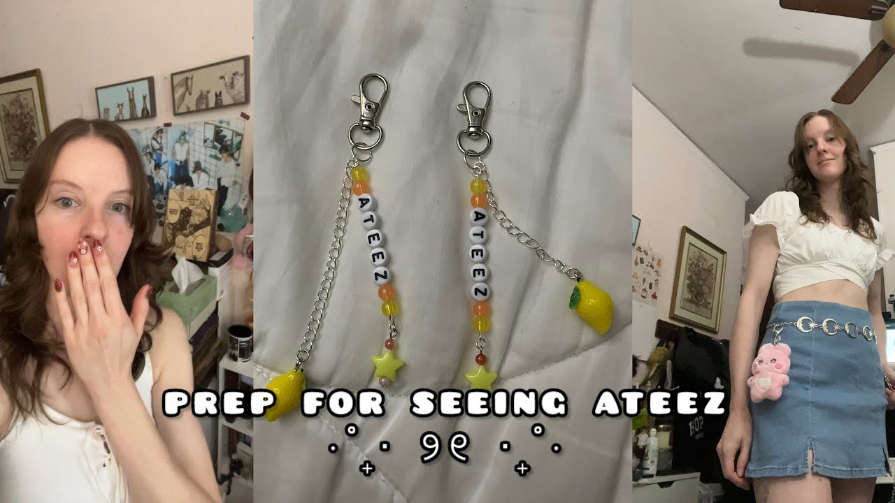prep for ateez with me ೀ ࣪ ˖ ⭑-making freebies, packing my concert bag, nails (in your fantasy tour)