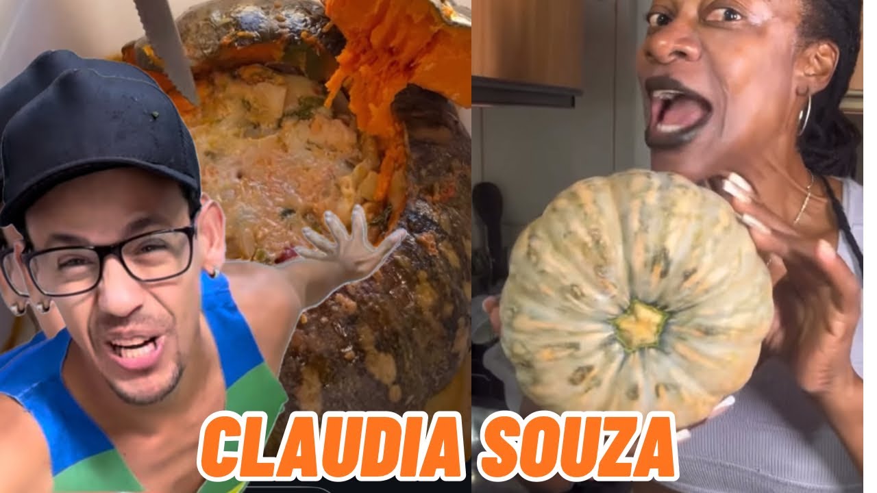 Claudia Souza cozinhando