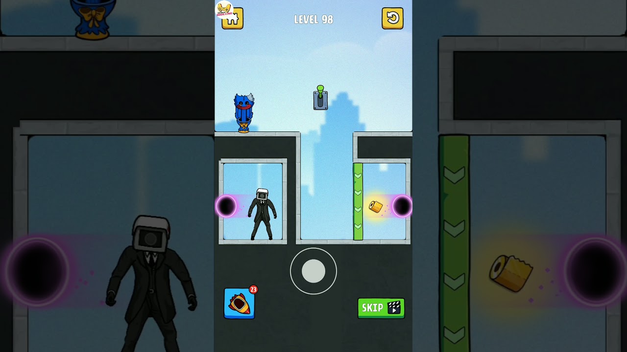 Toilet Monster: Move Survival Levels 97 - 98 (Android, iOS) #shorts #ToiletMonster #skibiditoilet