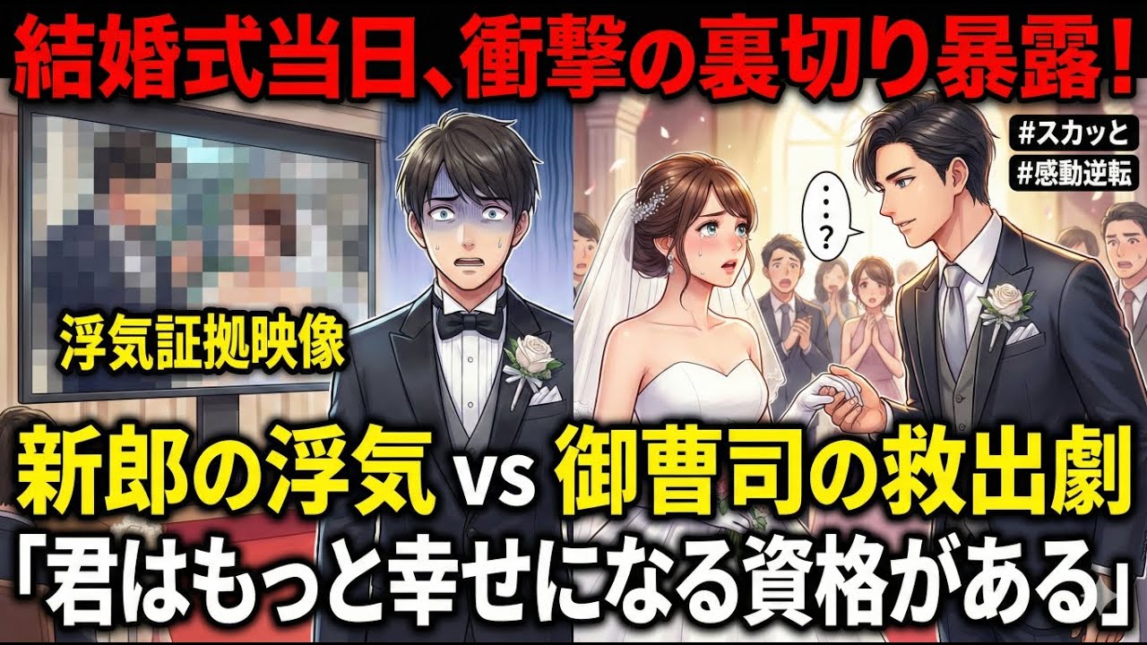【衝撃】結婚式で浮気を暴露→御曹司の幼馴染が現れて人生逆転!?