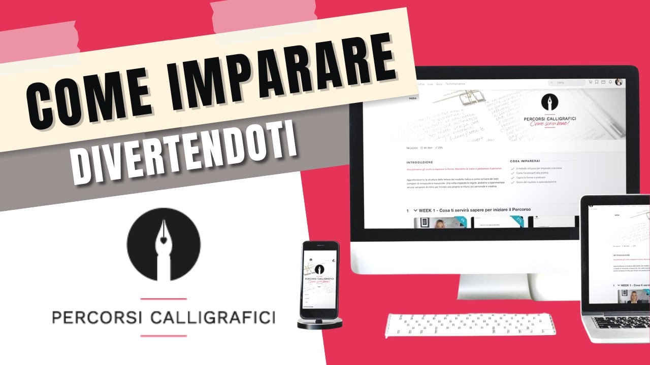 Nuova piattaforma per studiare Calligrafia divertendoti e senza perdere tempo