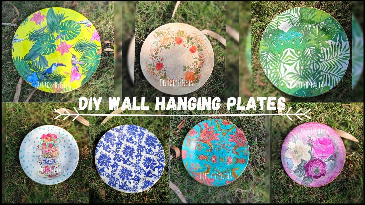 Diy decorative plates for wall hanging|| recycle old plates