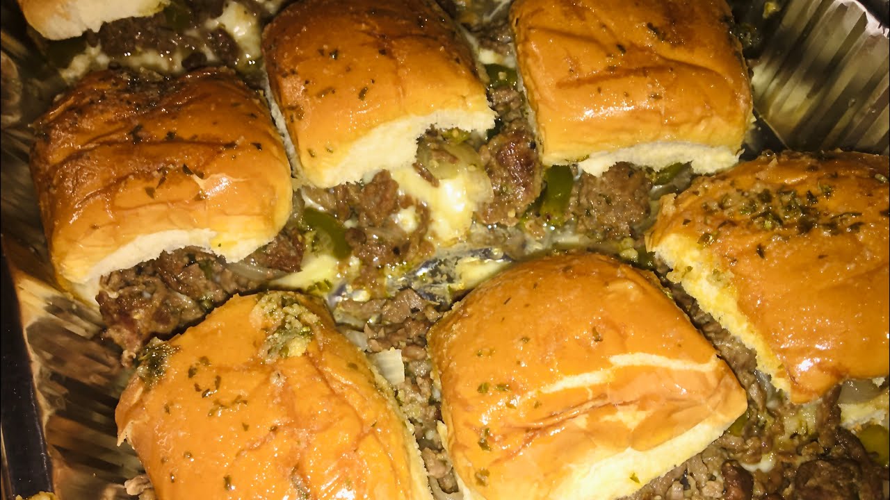 Philly Cheesesteak Sliders With Garlic Butter Buns | Quick & Easy Recipe