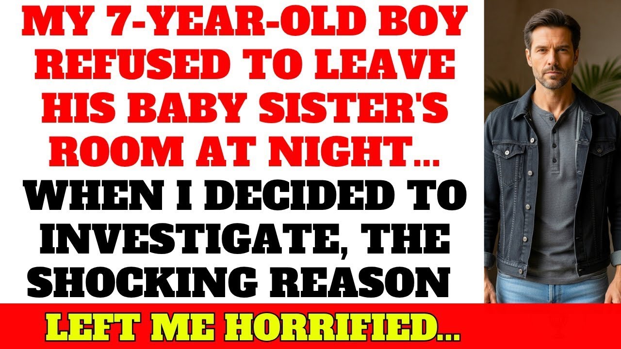 My 7-year-old boy refused to leave his baby sister's room at night...