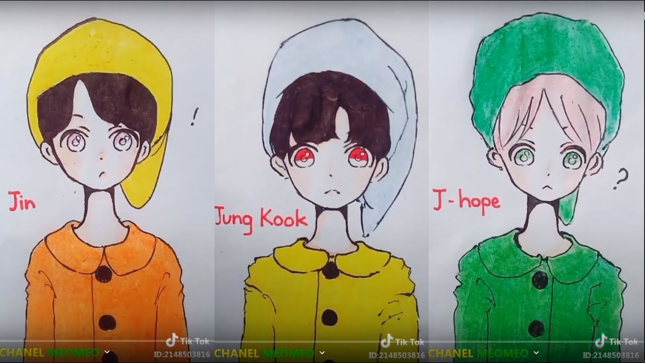 TIK TOK TRANH VẼ ANIME DỂ THƯƠNG CUTE CỦA TIKTOKER - TIKTOKER DÂN VẼ XUẤT CHIÊU CHIẾM TIK TOK