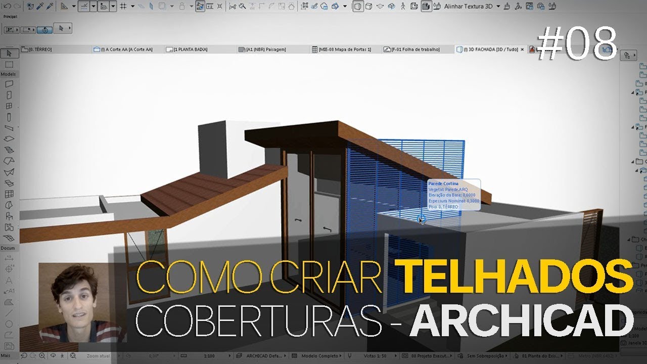 #08 - COMO CRIAR TELHADOS - COBERTURAS ARCHICAD