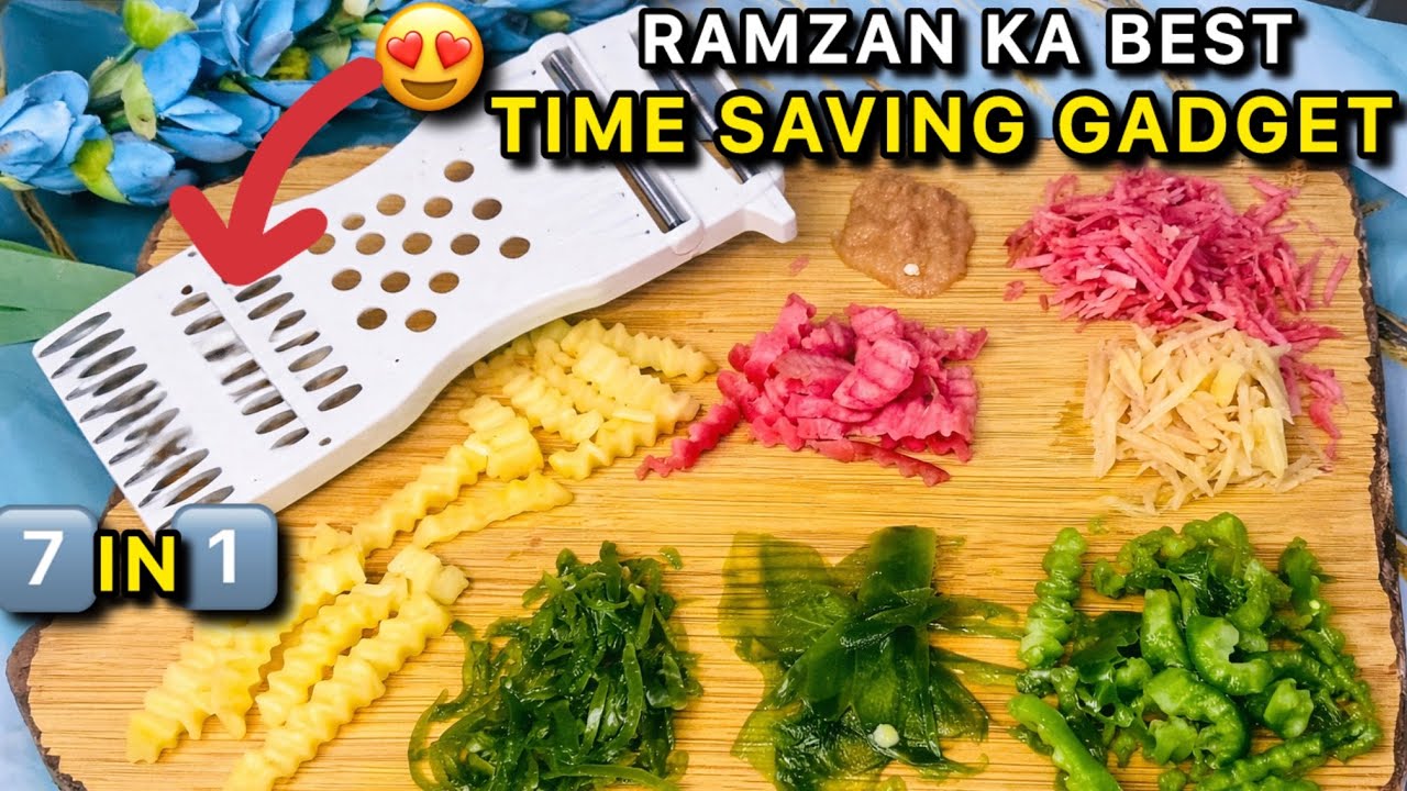 Multi Functional Vegetable Cutter in 100 rupees | 7-in-1 Kitchen Gadgets | Decoration Salad Cutter