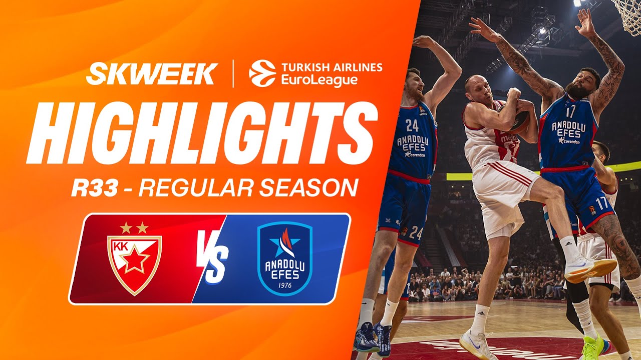 WE NEED A FIREMAN IN BELGRADE 👨‍🚒 - Red Star Belgrade vs Anadolu Efes - EuroLeague Highlights R33