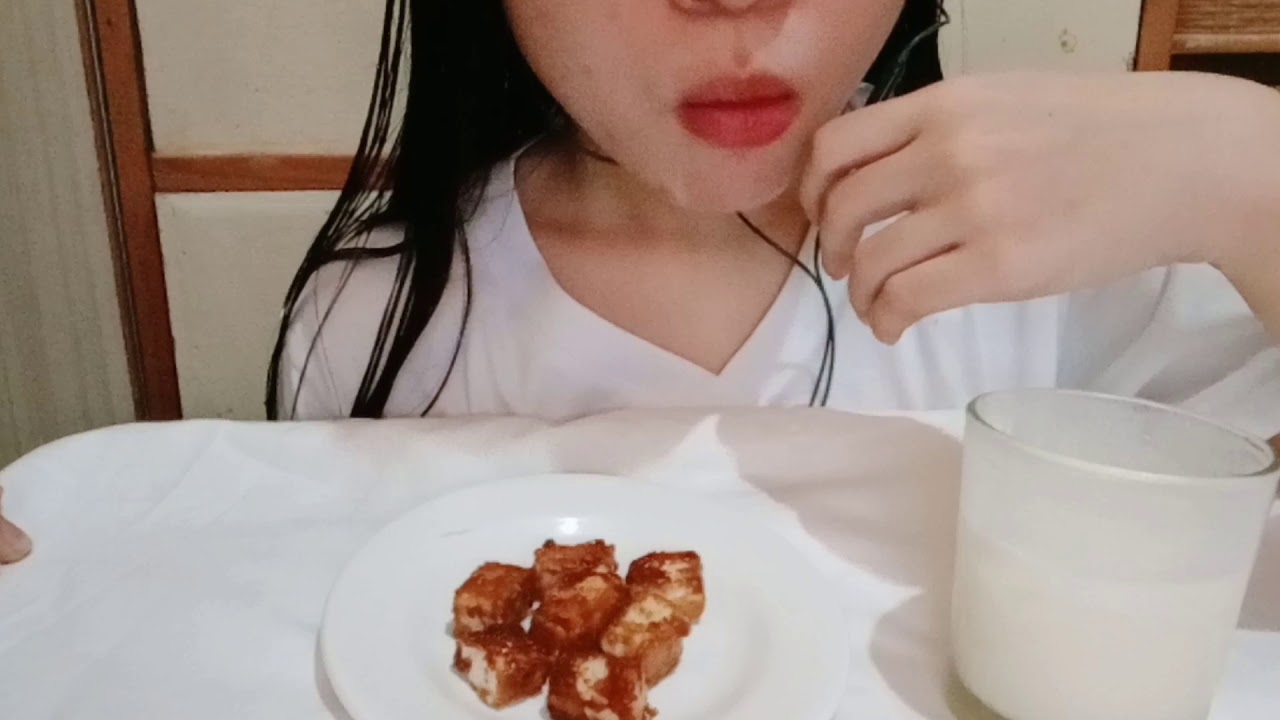 ASMR mukbang | Crunchy Caramel Bread Popcorn and Cold Milk