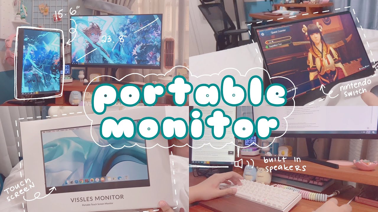 🎮 a minimalist? portable monitor for gaming & daily tasks || vissles touchscreen 15.6&rdquo; w/ speakers