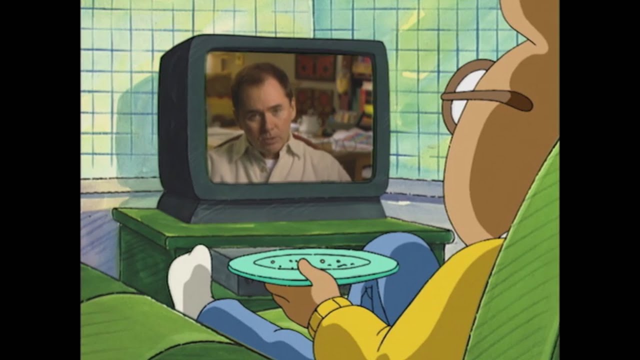 Arthur watches Marc Brown on TV