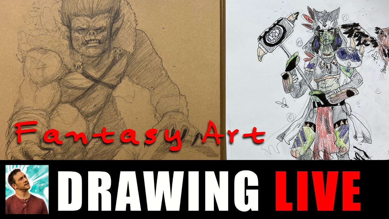 Sketchy Trav Live Fantasy Drawing Video