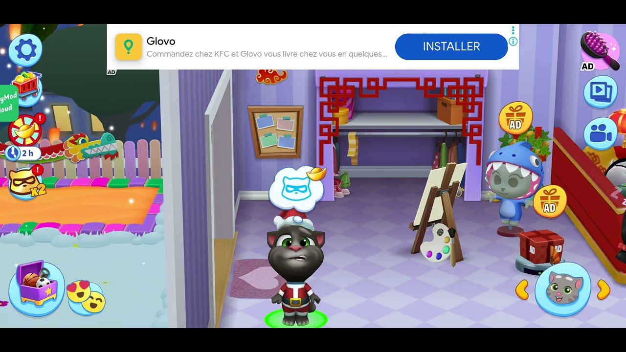 My talking tom friends - Tom shako mako song while he's sleepy and angry and he goes to sleep