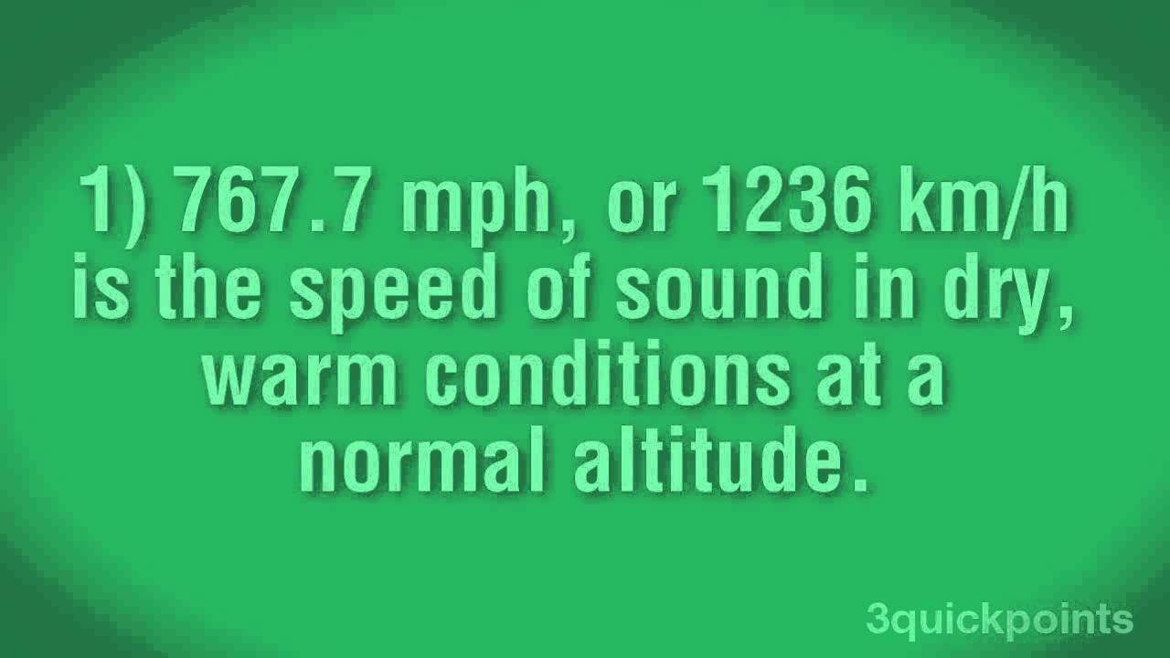 How Fast Is The Speed Of Sound?
