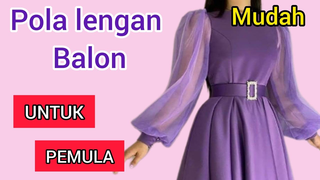 Pola LENGAN BALON//Cara membuat pola LENGAN BALON untuk penjahit pemula//Belajar menjahit
