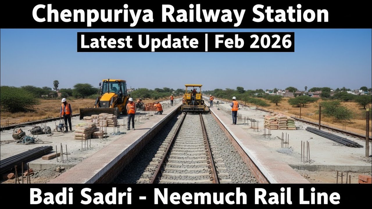 Badi Sadri to Neemuch Railway Project | Chenpuriya Railway Station Latest Update Feb 2026.